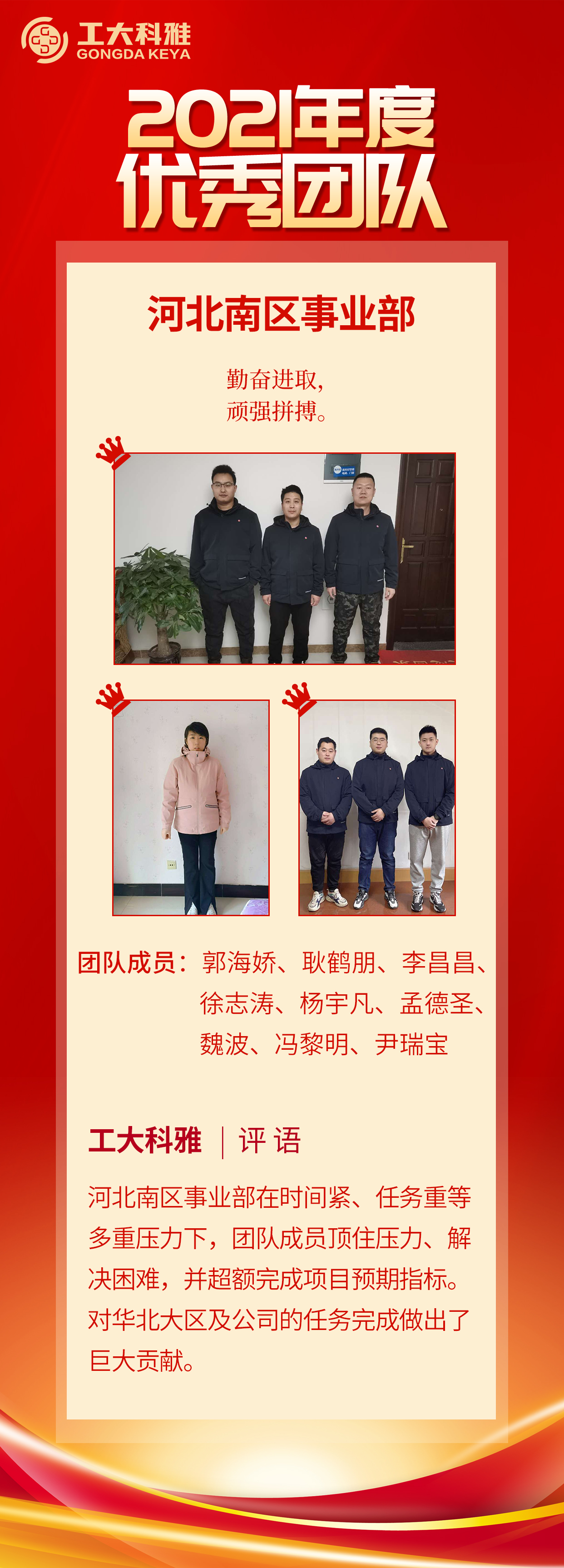 闪闪发光的你们丨快来pick2021年度优异团队(图1)